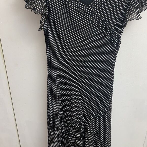 Vintage Adrianna Papell woman polka dot silk dress 100%silk - Picture 6 of 7